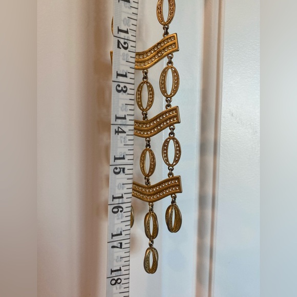 Long statement pendant necklace gold-tone - Picture 4 of 5